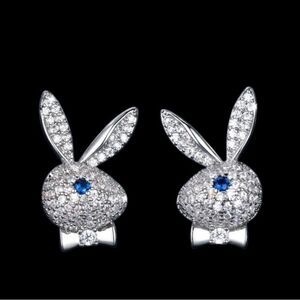 FASHION JEWELRY Cubic Zirconia Delicate Bunny Stud Earrings - NWT